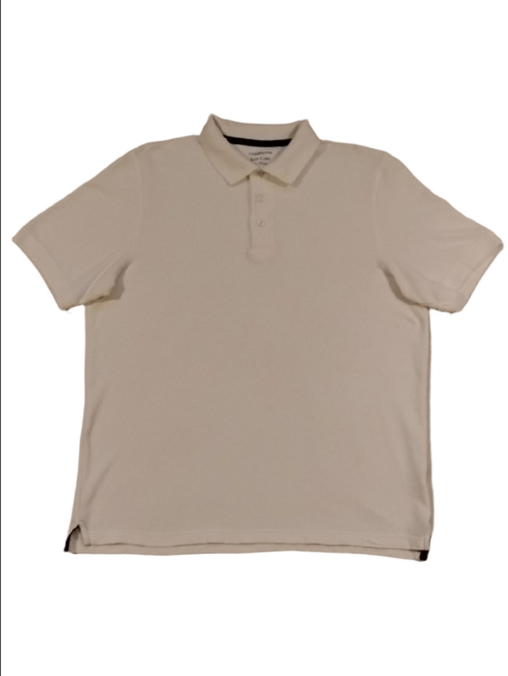 3/$20 Croft & Barrow White Men's Polo Shirt with Contrast Neck Trim